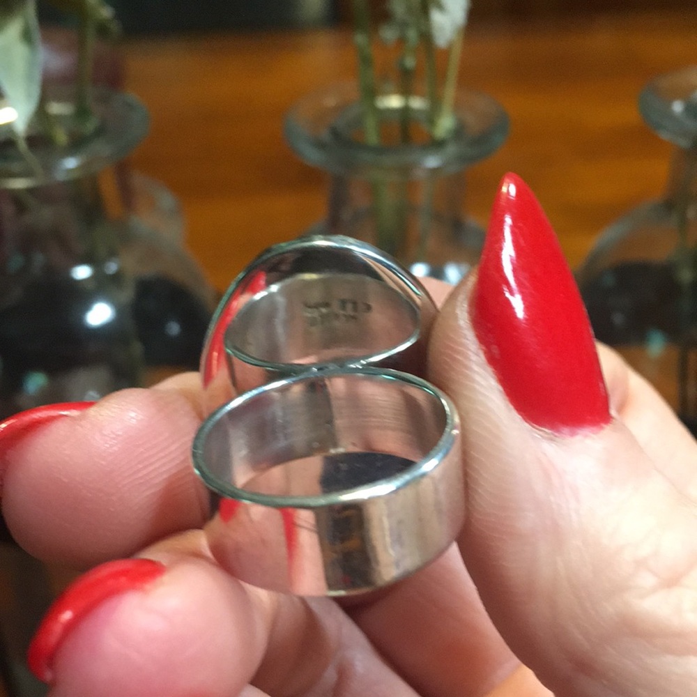 Sterling Silver Hammered Ring - image 3